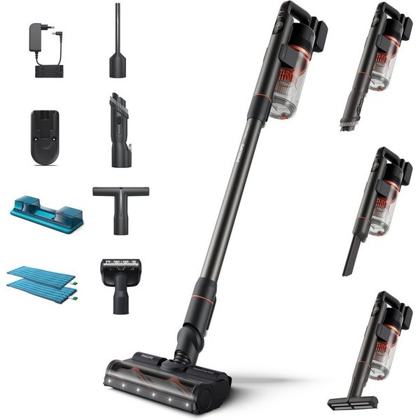 Philips Nass-Trocken-Akkusauger XC7055/01 Aqua 7000 Series „Multitalent“, 0 W, beutellos, mit bis zu 80 Minuten Laufzeit und aufsteckbarem Aqua-Modul