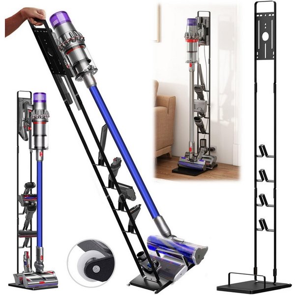 AKKEE Halterung passend für Dyson Gen5 V15s V15 V11 V10 V8 V7 V6, (Mit Rollenzubehörhalter)