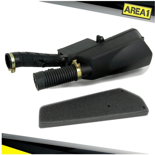 Area1 Luftfilter Ersatz Luftfilter + Luftfilterkasten GY6 50ccm China 4Takt 12 Zoll, Kompatibel mit ATU Explorer AGM Baotian Rex RS Nova Motors