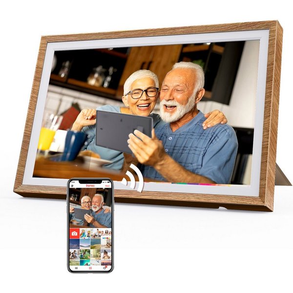 Fine Life Pro Digitaler Fotorahmen mit WiFi-Fotoübertragung. Digitaler Bilderrahmen (32 GB)