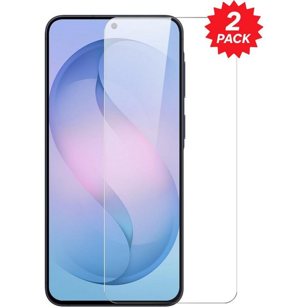 Wigento Displayschutzglas 2x für Samsung Galaxy S26 FE 5G Bildschirmschutz 9H HD Hartglas für Samsung Galaxy S26 FE 5G, Spar Set 0,26mm 9H 2.5D Hart Glas Folie,