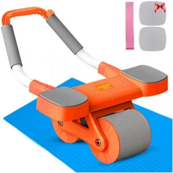 M-Diamant Bauchtrainer Bauchmuskeltrainer Set mit Ab-Roller Kniematte Fitnessband (3-St., Bauchroller, Kniematte, Fitnessband, Ellbogenpolster), Inklusive Kniem