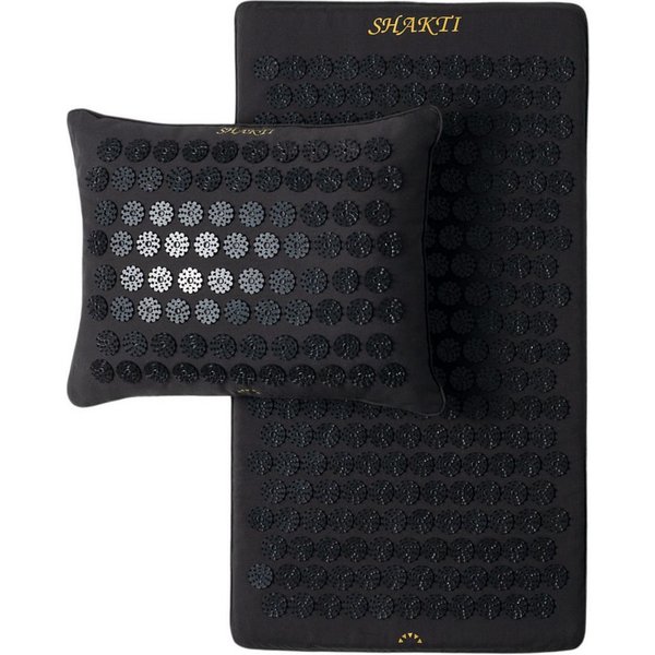 Shakti Mat Akupressurmatte Entspannung durch Akupressur - Faire Produktion, Bio-Baumwolle (Mit Matte und Kissen), Ethische Handarbeit, GOTS-zertifizierte Bio-Ba