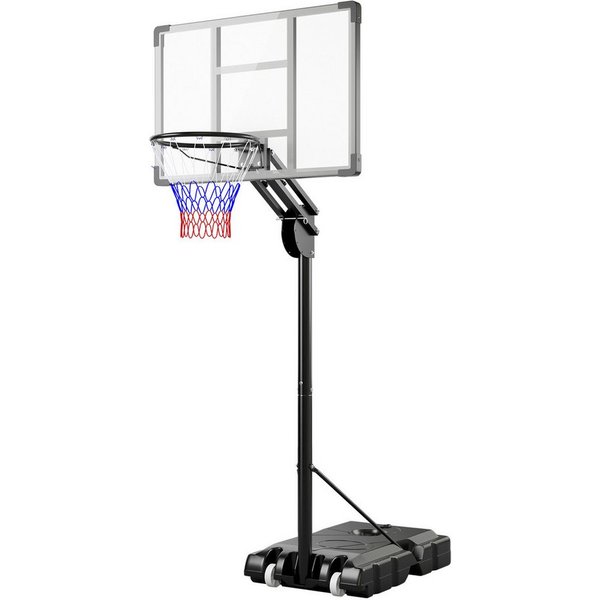 COSTWAY Basketballständer Outdoor mit Ständer, 149-305cm höhenverstellbar, Mit 2 Rädern & Gewichtssack, Mobile Korbanlage Basketballanlage