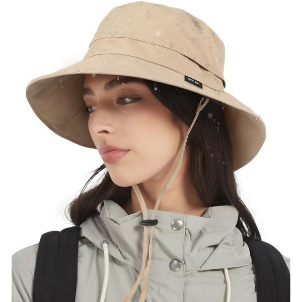 LuxusKollektion Outdoorhut Regenhut Wasserdicht Sonnenhut Damen Herren Einheitsgröße Khaki