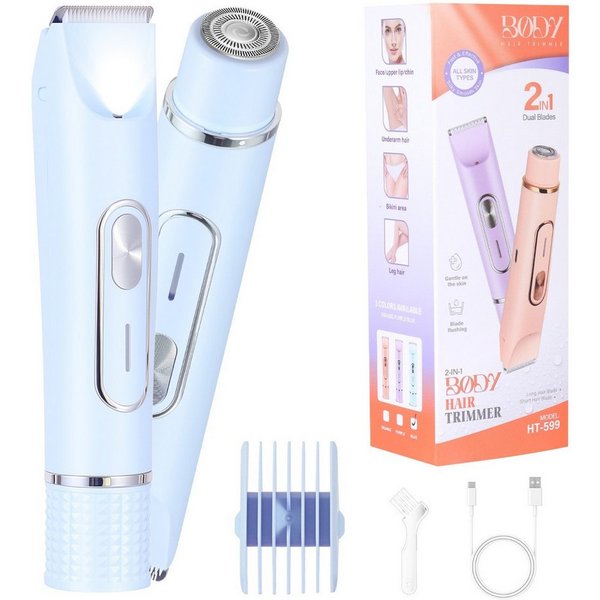 HATTEKER Epilierer HT-599, Aufsätze: 1 St., Damenrasierer, Bikini-Trimmer, 2-in-1