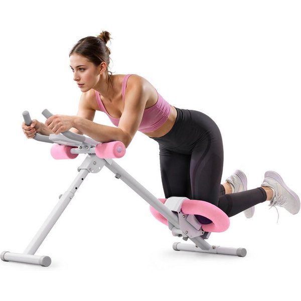 MERACH Bauchtrainer Multifunktionale Bauchtrainer für Zuhause, Bauchmuskeltrainer (LCD-Display, einstellbare Schwierigkeitsstufen, Glattes Gleiten, 5 Höheneinst