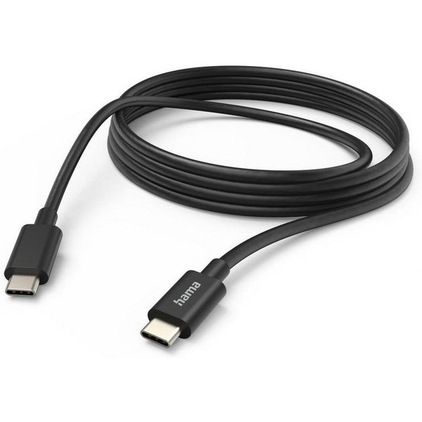 Hama Ladekabel, USB-C - USB-C, 3 m, Schwarz USB-Kabel, USB-C, (300 cm)