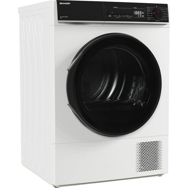 Sharp Wärmepumpentrockner KD-PRO9S7GWB-DE, Programmknebel und SoftTouch-Bedienung mit LED-Display