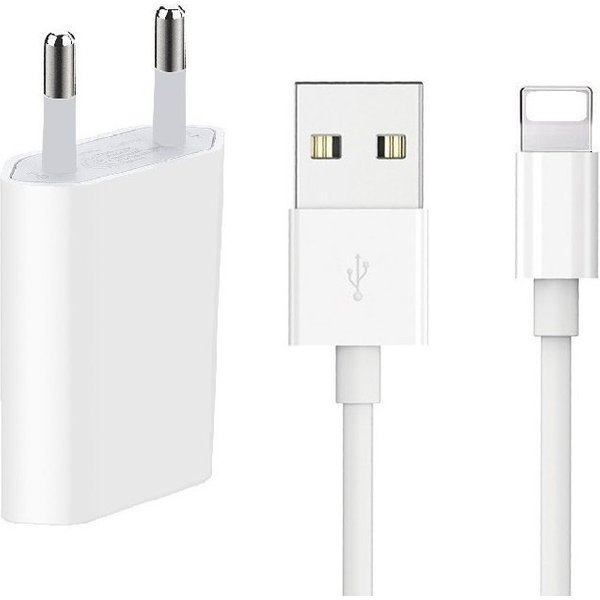 Ventarent Ladeset passt für iPhone 6 7 8 11 12 13 14 X Xs Xr Xs Max Mini iPad USB-Ladegerät (500,00 mA, Set, 2-tlg., 1x Adapter USB-A + 1x Ladekabel USB-A auf L