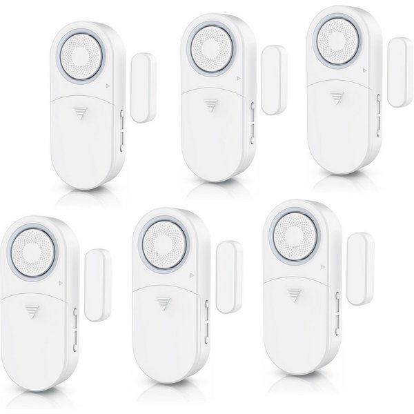 BEARWARE Fensteralarm / Türalarm, 120 dB lauter Signalton, Alarmsensor Fensteröffnungsmelder (für Tür & Fenster, Einbruchschutz, mit Batterien, Alarmanlage)