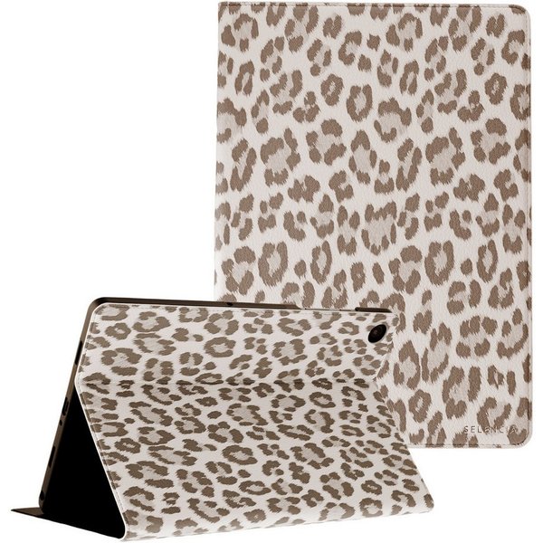 Selencia Tablet-Mappe Selencia Sabi Klapphülle mit Leopardenmuster Samsung Galaxy Tab A11 Pl