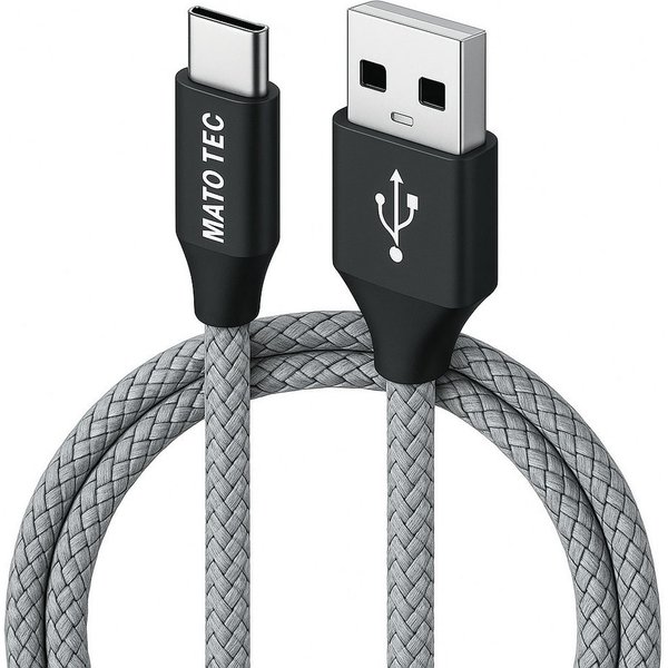 Alpha Electronics USB C Datenkabel SCHNELL Ladekabel für Samsung usw.- mehrere Längen USB-Kabel, USB-C, USB Typ A (100 cm), Schwarz, Rot, Silber, Blau