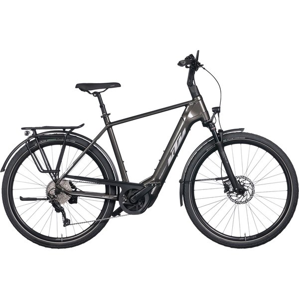 KTM E-Bike KTM Macina Style 740 750 Wh Herren grau 2025, 10 Gang Shimano Deore M4120-10 SGS shadow, Kettenschaltung, Bosch Performance Line CX smart System