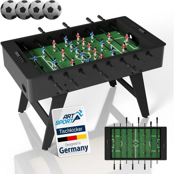 ArtSport Kickertisch ProKick, Anti-Rutsch-Griffe, 11-gegen-11 Aufstellung, integriertes Torzählwerk