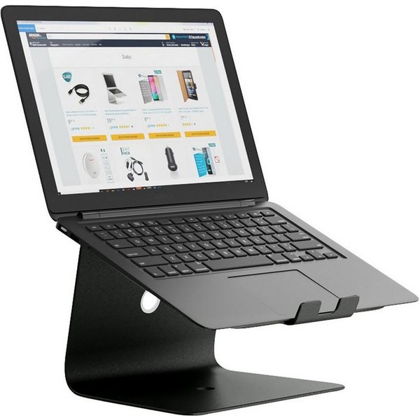 SLABO Laptop-Ständer Notebookhalterung Laptopständer für Mac Book, MacBook Air, MacBook Pro, alle Notebooks, Laptops "Aluminium" - SCHWARZ / BLACK