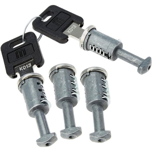 Menabo Dachträger Schlösser Set 4x Schloss 2x Schlüssel Dachreling (Set, 4-St., Schloss-Set), Passend für Menabo Tiger Leopard Delta Omega Professional Dachträg