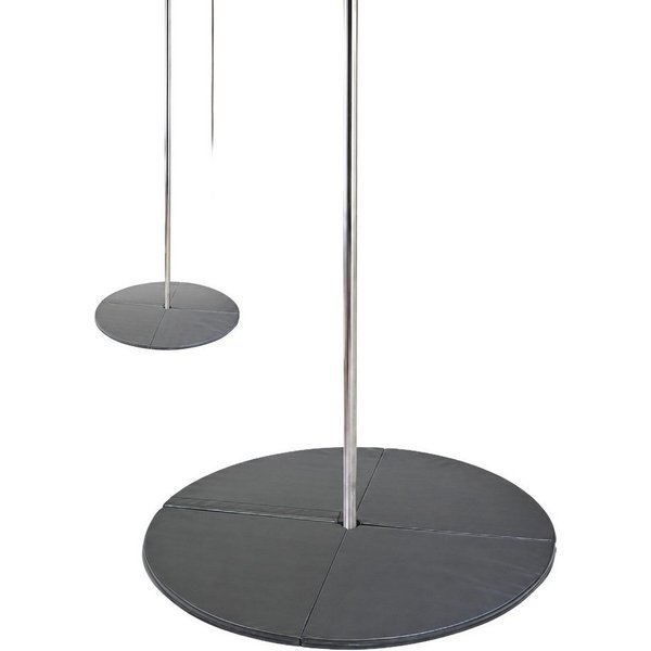 TRUTZHOLM Fitnessmatte Pole Dance Matte Ø 120 cm Stärke 5 cm Tanzstangenmatte faltbar schwarz (1-St), Passend für alle gängigen Pole Dance Stangen