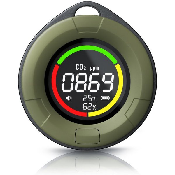 Brandson Raumluft-Qualitätssensor CO2 Messgerät, Kohlendioxidmessung, Warnmelder PPM Luftqualität Melder, (1-St), CO2 Melder, Sensor für Luftqualität, CO2 Messu