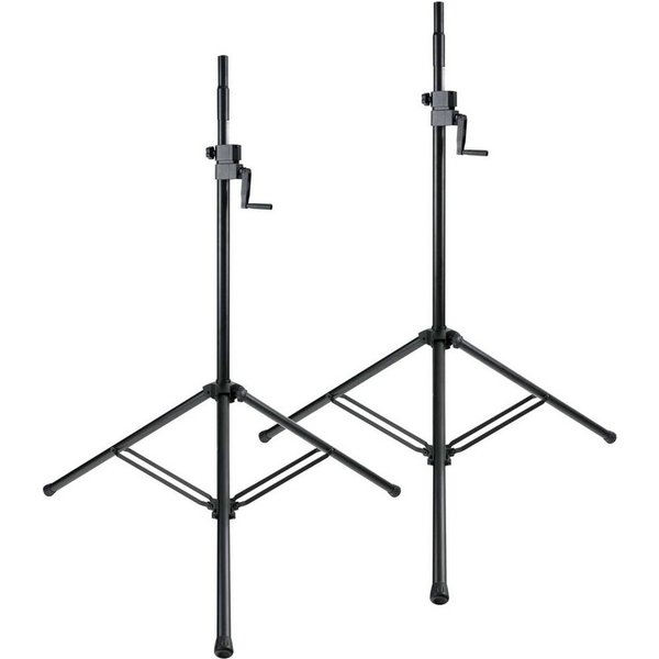 Pronomic Lautsprecherständer SPS-C-10AS Kurbelstativ - Boxenstativ, (bis 0 Zoll, Paar, 2-tlg., Ausziehbar von ca. 148 - 242 cm, Max. Belastbarkeit: 80 kg - Eing