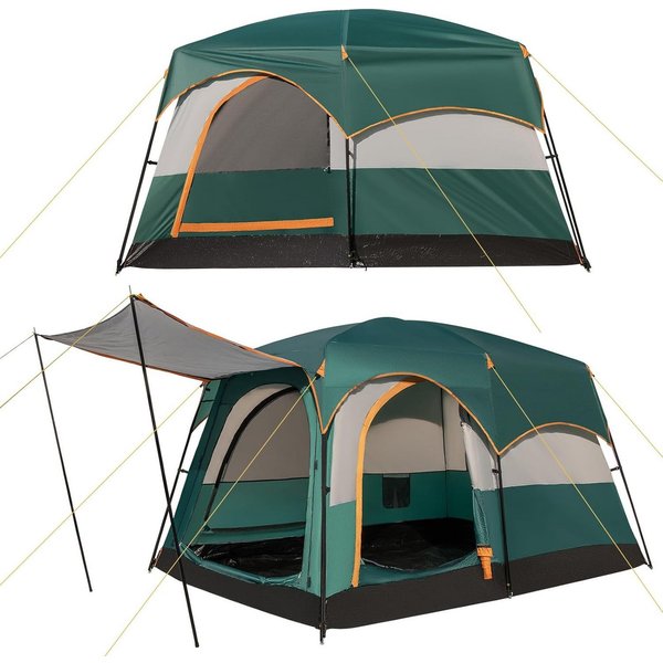 COSTWAY Kuppelzelt, Personen: 6, Camping Zelt, 323 x 211 x 189 cm