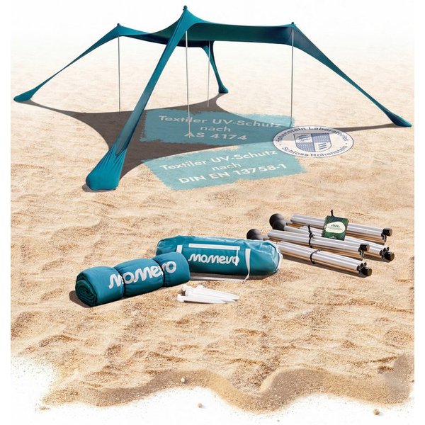 Momevo Strandmuschel Sunsail XL Strandzelt & XXL Strandmuschel für 6 Personen, Personen: 6