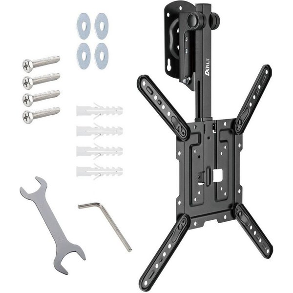 ARLI TV-Deckenhalterung TV Deckenhalterung klappbar für 23 – 55 Zoll neigbar, schwenkbar, (bis 55,00 Zoll, faltbar für LED LCD OLED Curved Fernseher)