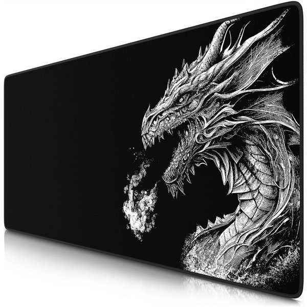 Titanwolf Gaming Mauspad XXL Speed Mousepad 900 x 400 x 3 mm, Schreibtischauflage, abwaschbar (1-St), rutschfeste Rückseite, Geschwindigkeit & Präzision, Black 