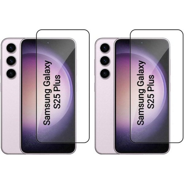 CLM-Tech Displayschutzglas 2x Schutzfolie für Samsung Galaxy S25 PLUS Panzerfolie kristallklar für Samsung Galaxy S25+ 6,7 Zoll, Panzerglas Folie - Anti-Fingera