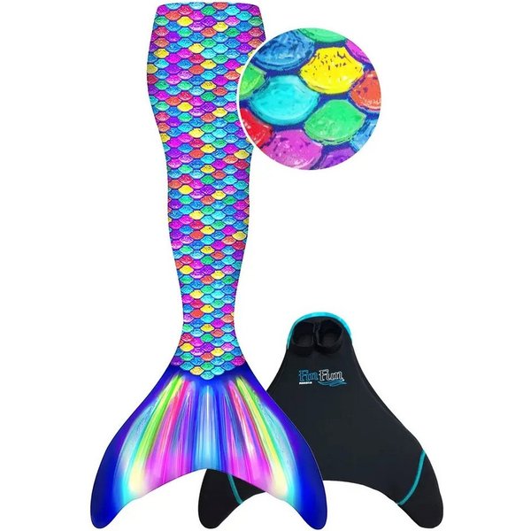 XTREM toys & sports Taucherbrille XTREM - Fin Fun - Fin Fun Rainbow L/XL