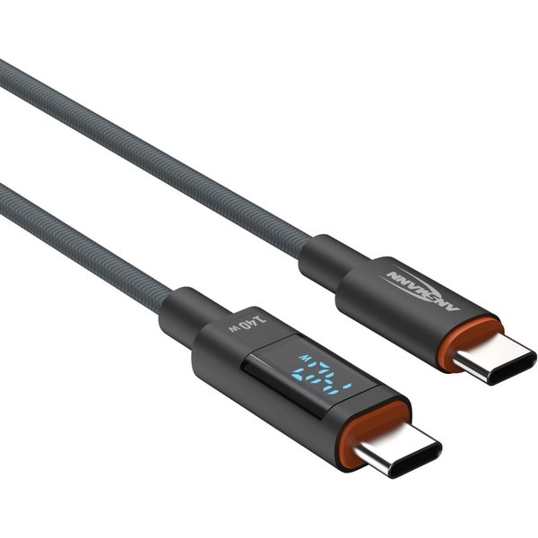 ANSMANN AG Ladekabel 200 cm USB Typ C mit bis zu 140 W Leistung USB-Kabel