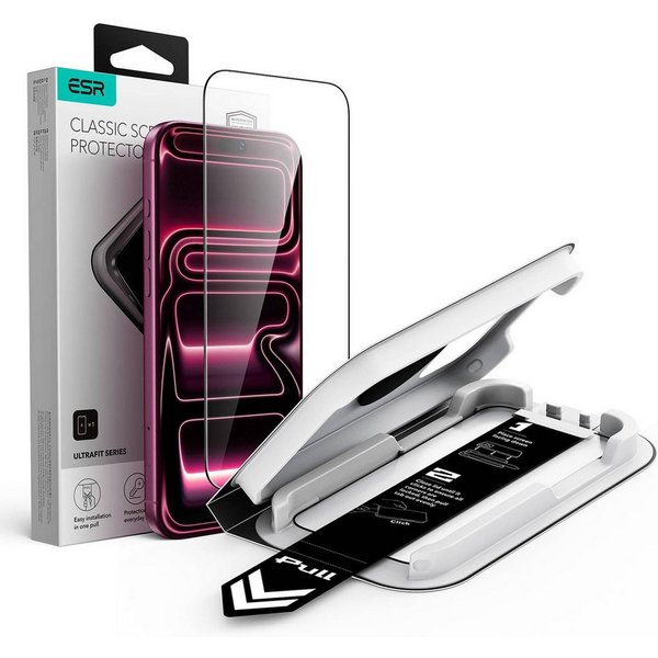 ESR Displayschutzglas Tempered-Glass Displayschutz für das iPhone 18 Pro Max für Apple iPhone 18 Pro Max/17 Pro Max, 9H-Härte, 7-fache Stoßdämpfung, UltraFit Au