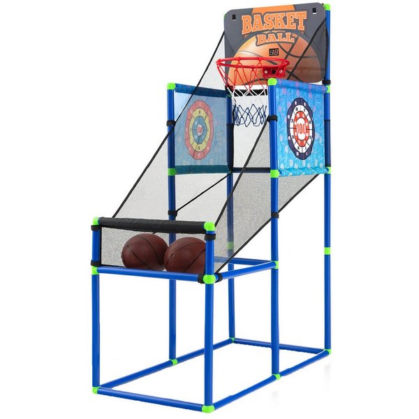 COSTWAY Basketballkorb Arcade Basketballspiel, mit Tafel & Sound