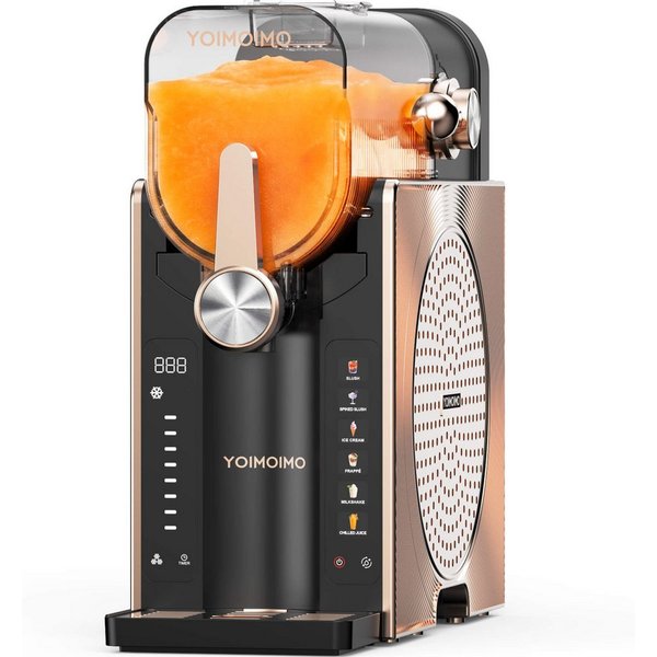 Yoimoimo Slush-Eismaschine 2408F, Slush Ice Maker, kein Eis nötig, Eis-Cocktail Frappé Milchshake