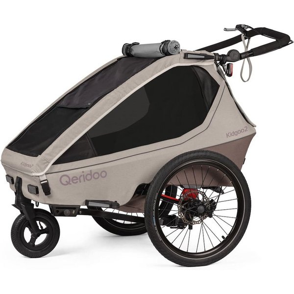 Qeridoo Fahrradkinderanhänger Kidgoo 2 Pro Gen 2 - Kinderfahrradanhänger für 2 Kinder, Anhänger, Buggy und Jogger