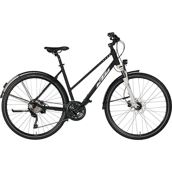 KTM Crossrad KTM Avenza Cross Street Damen schwarz(weiß/berry) 2025, 30 Gang Shimano Deore T6000-10 SGS shadow, Kettenschaltung