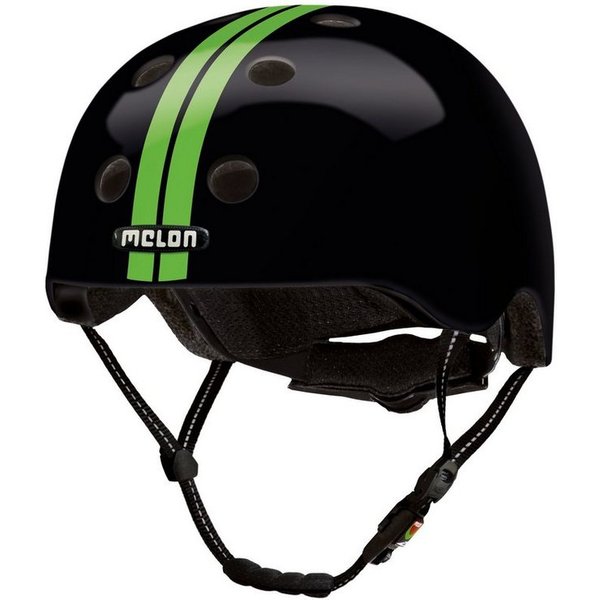 Melon Fahrradhelm Straight Green Black, super leicht, Magnetverschluss, größenverstellbar, mehr als 50 Designs