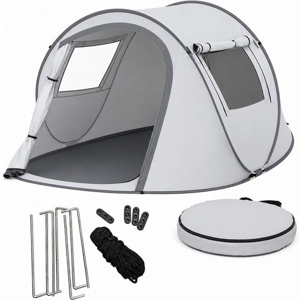 relaxdays Wurfzelt Pop Up Zelt 2–3 Personen Tunnel, Personen: 3 (1 tlg)
