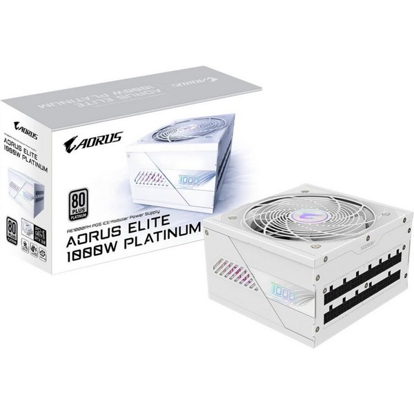 Gigabyte AORUS ELITE P1000W ICE Netzteil - PCIe 5.0, 80 PLUS Platinum, Vollmodu Netzteil