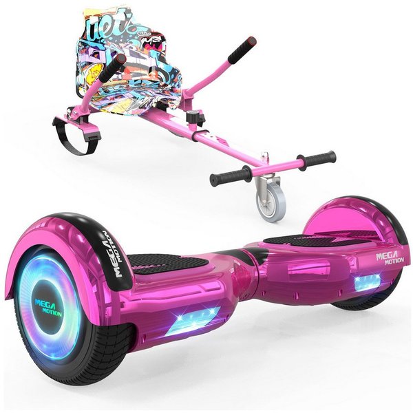 HITWAY Balance Scooter 6.5 Zoll Hoverboards Hoverkart Mit Sitz und Bluetooth und LED-Blitz, 15 km/h, mit einem Go-Kart können Sie mehr Spaß haben.