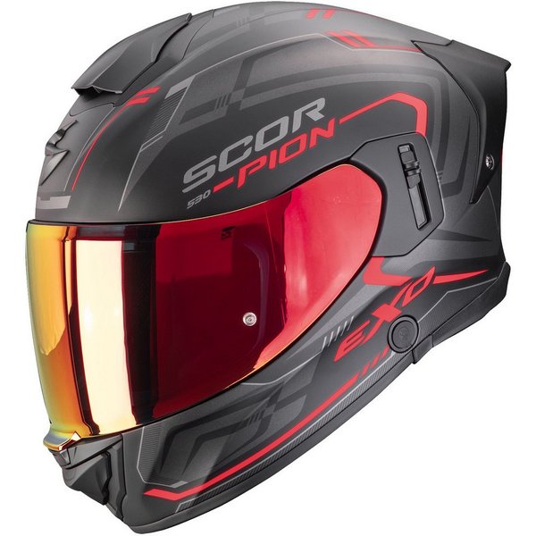 Scorpion Exo Motorradhelm Scorpion EXO-530 Air Slope Integralhelm Matt-Schwarz / Rot XS (1er Set), integralhelm motorrad