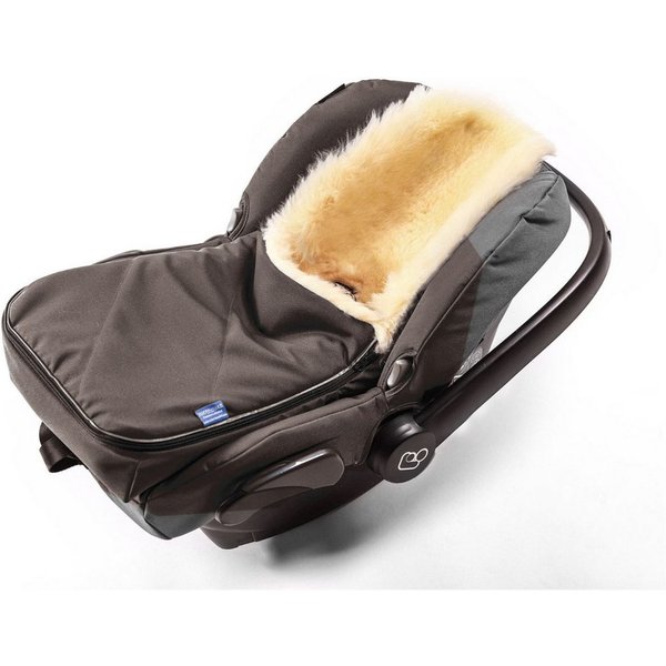 Hofbrucker seit 1948 Fußsack Lammfell Fußsack Maxi für Babyschale, Baby Winter Fußsack mit echtem Lammfell wind- und wasserabweisend