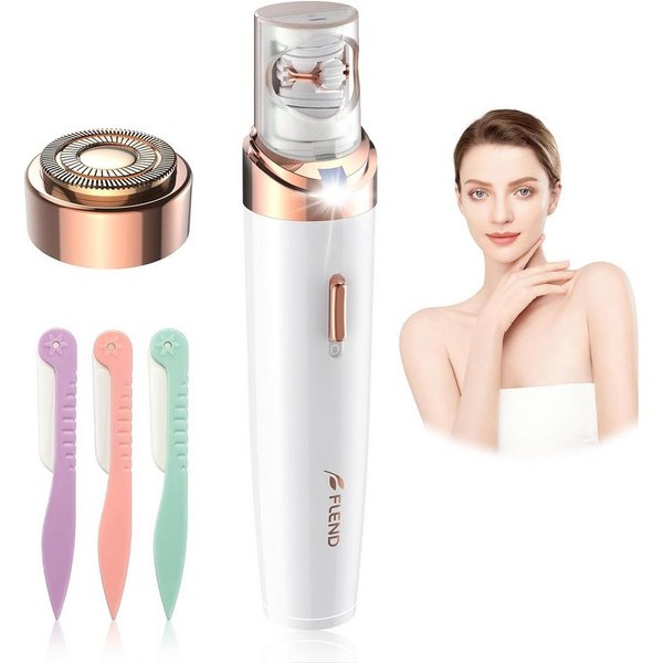 feinlux Epilierer Epilierer,2 in 1Epilierer, Aufsätze: 2 St., Glatter Epilierer Trimmer Reise Set, Haarentfernung für Frauen Beine/Gesicht/Bikini/Arme