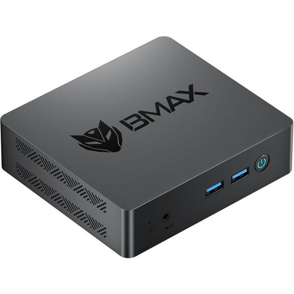 BMAX Intel N4500, 8GB RAM & 256GB SSD, Dual HDMI 2.0, Kompakter Mini‑PC Mini-PC (Intel Jasper Lake, Intel UHD Graphics, 8 GB RAM, 256 GB SSD, mit WLAN & Bluetoo