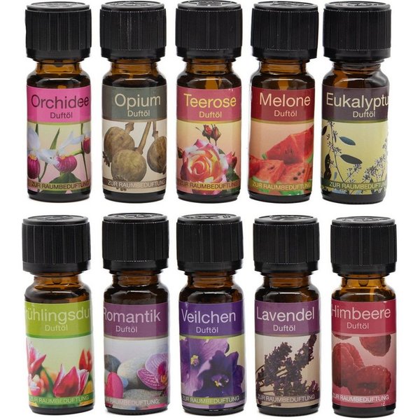 TSB Werk Luftbefeuchter 10x Duftöl Raumduft Lampenduft Aromaöle Raumöl, Raumduftöl, Lampenöl, Entspannung
