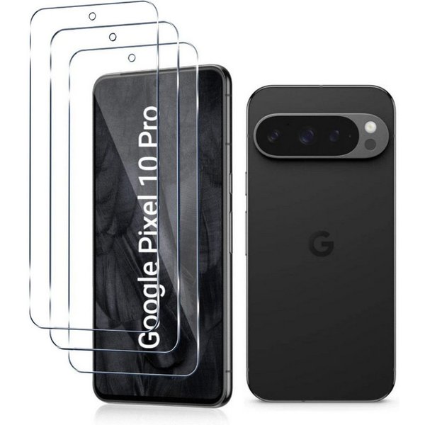 CLM-Tech Displayschutzglas 3X für Google Pixel 11 Pro / 11, Pixel 10 Pro / 10 6,3 Zoll, Panzerglas Folie - Anti-Fingerabdruck und kratzfest -, 3 Stück, Gehärtet