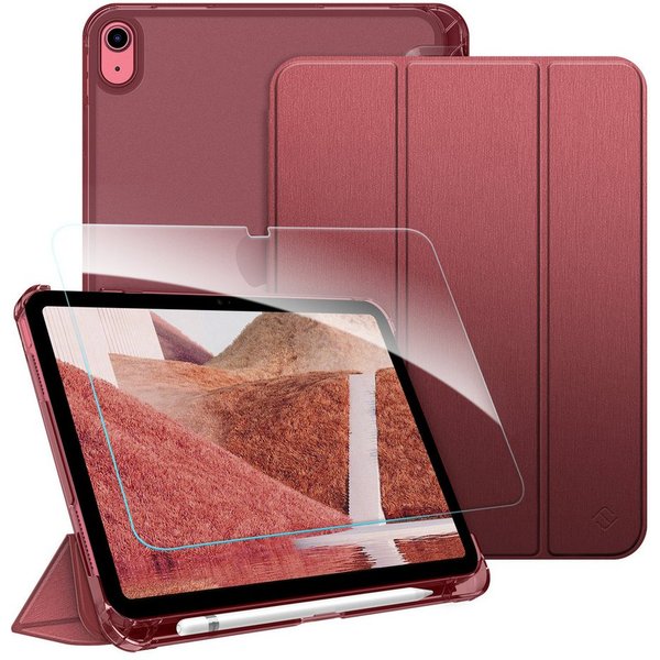 Fintie Tablet-Hülle für iPad 11 Generation 11'' 2025 (A16), iPad 10 Generation 10.9'' 2022, mit Schutzfolie, matt durchsichtige Rückseite Case mit Stifthalter