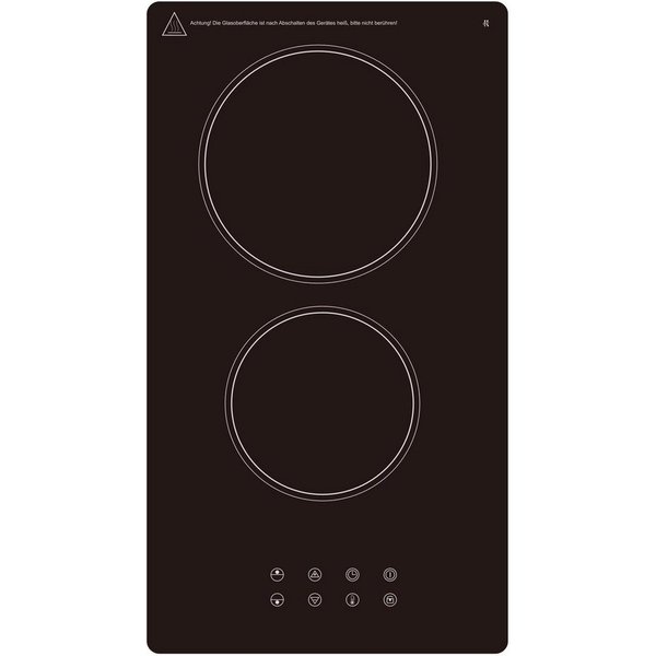 PKM Doppelkochplatte EB-DCF-2X Doppelkochplatte 9 Heizstufen Kindersicherung Timer, Sensor Touch Control