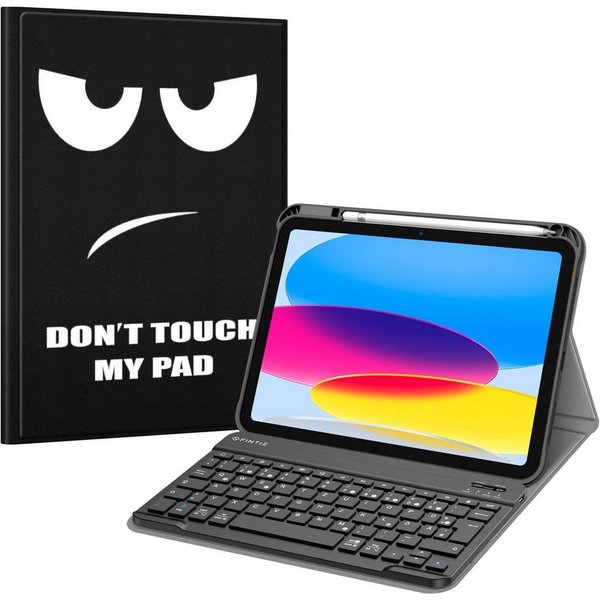 Fintie für iPad 11. Generation 11" 2025(A16), iPad 10. Generation 2022 10.9" Apple-Tastatur (Case mit Pencil Halter, magnetisch Abnehmbarer Tastatur(QWERTZ Layo