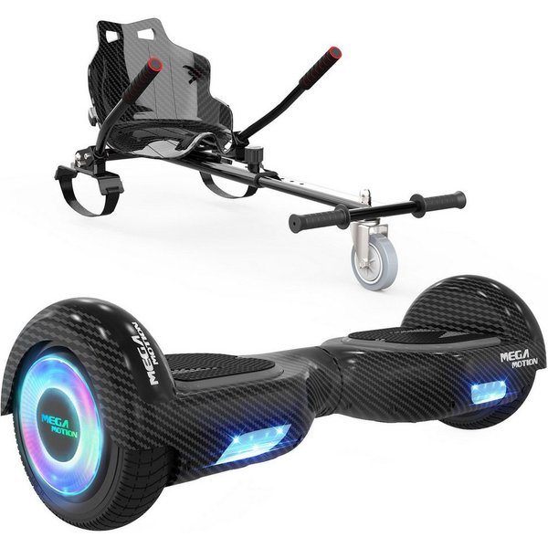 HITWAY Balance Scooter 6.5 Zoll Hoverboards Hoverkart Mit Sitz und Bluetooth und LED-Blitz, 15 km/h, mit einem Go-Kart können Sie mehr Spaß haben.